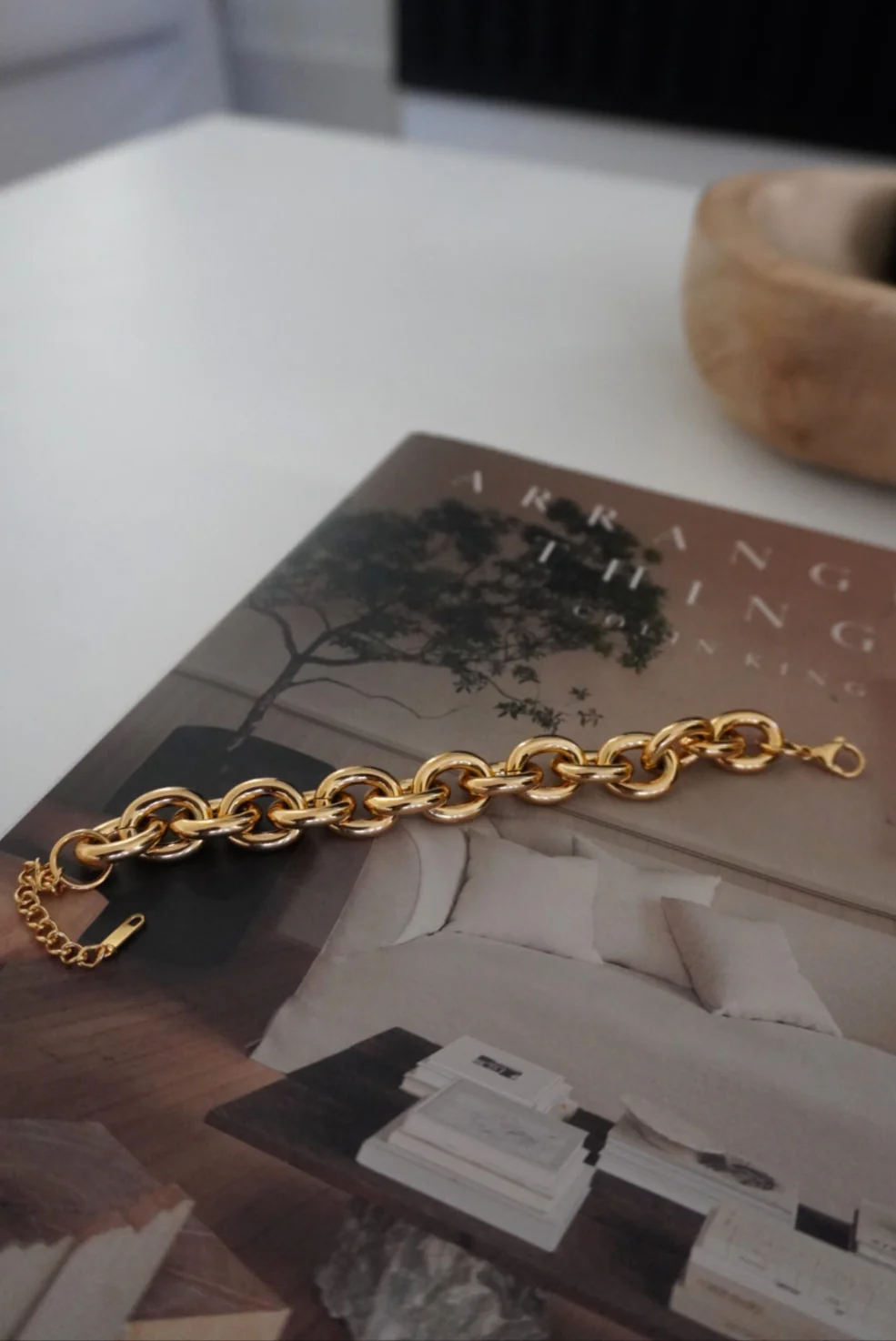 Liv Large Chain Bracelet in Gold