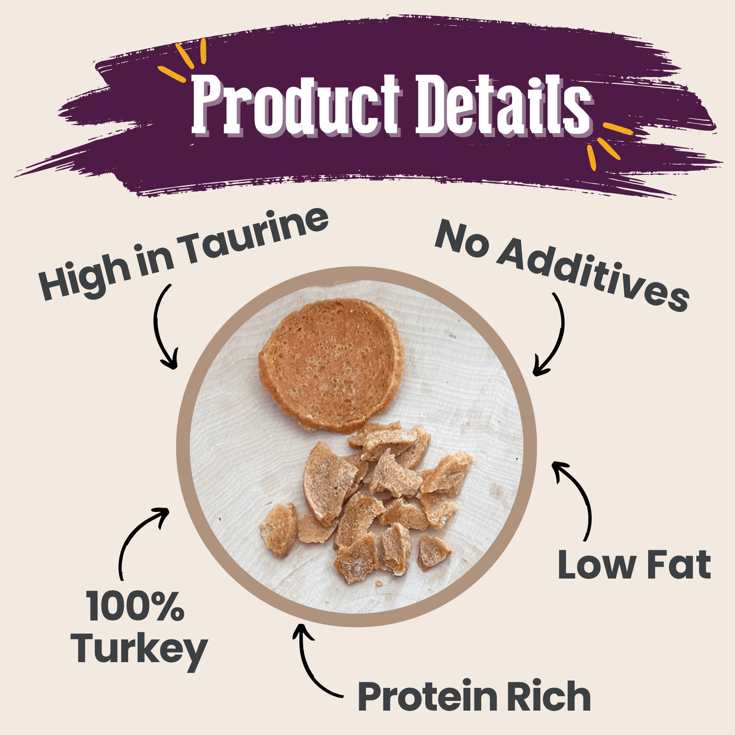 Turkey Crumbles for Cats | 100% Protein Cat Treats