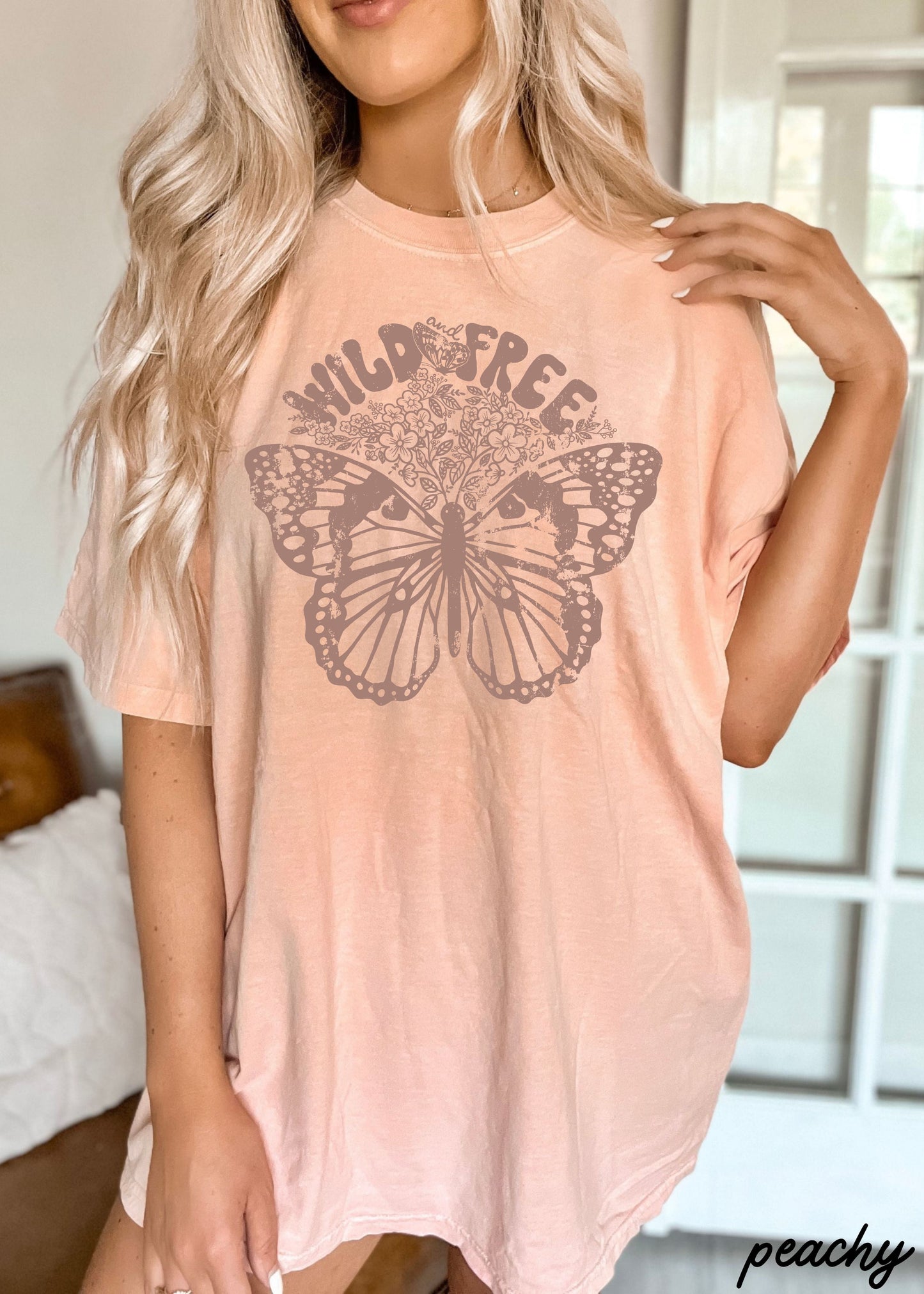 Wild & Free Butterfly Tee *13 Colors (S-3X)