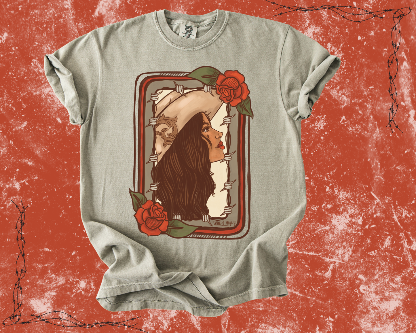 Barbwire Babe tee