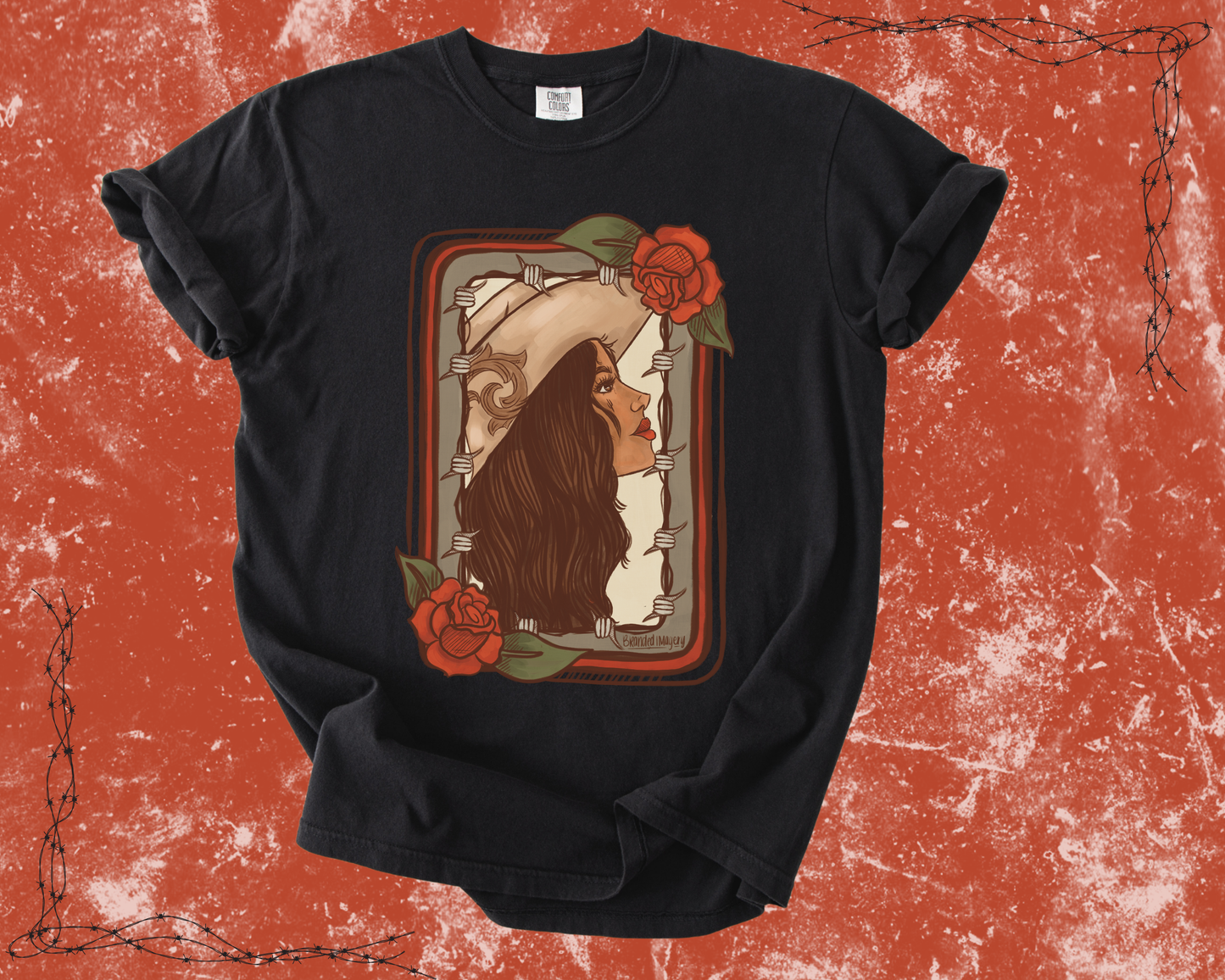 Barbwire Babe tee
