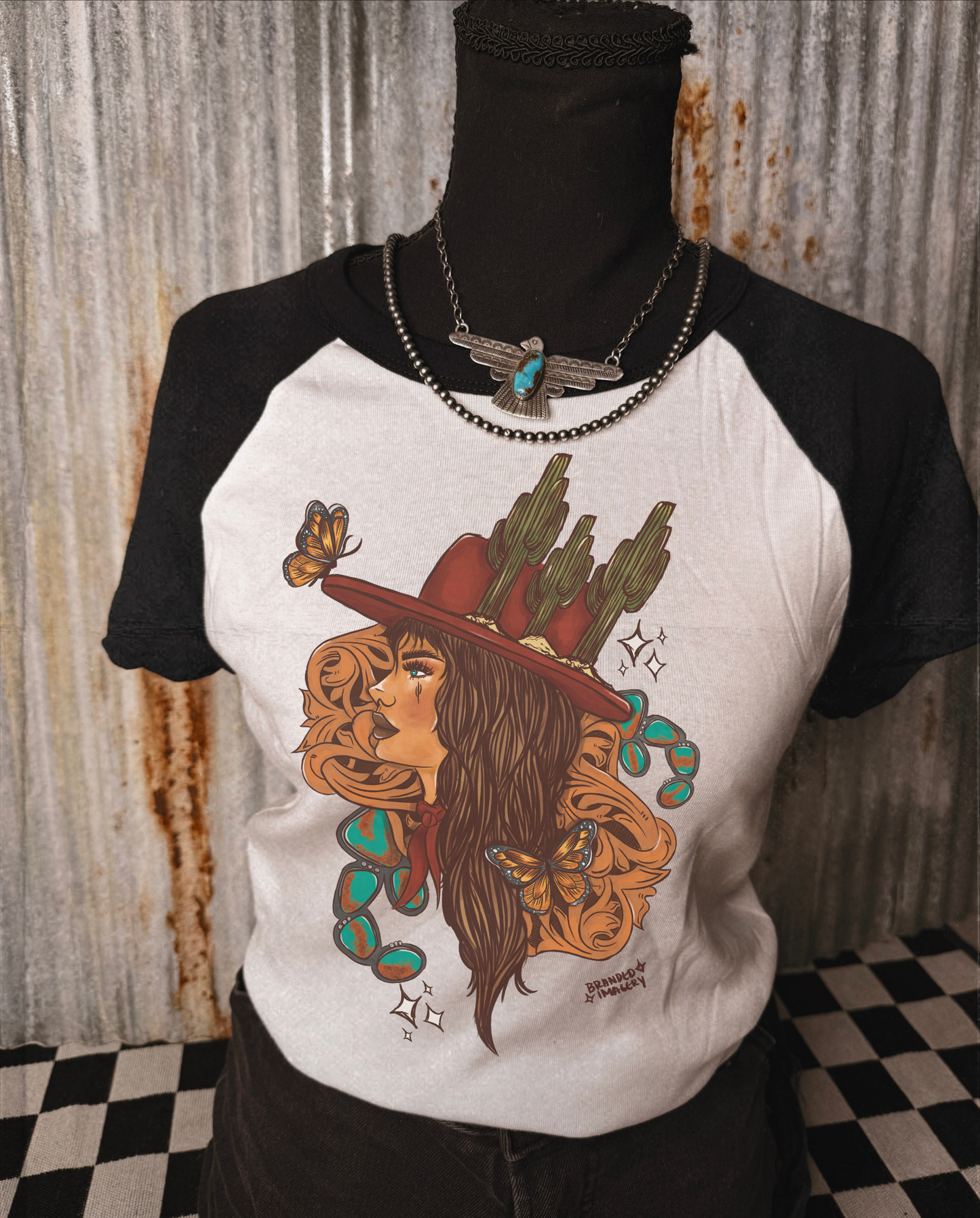 Butterfly season raglan baby tee
