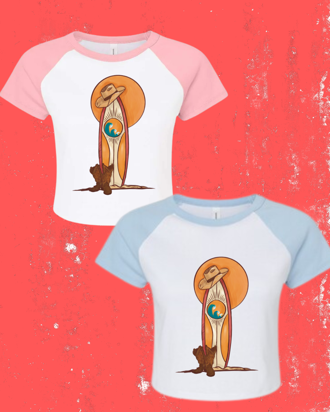 Coastal Cowboy raglan baby tee