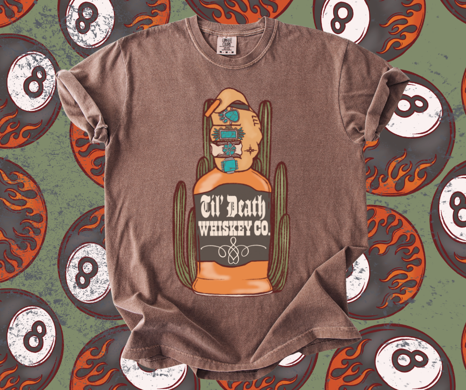 Til death whiskey tee