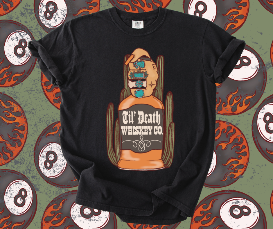Til death whiskey tee