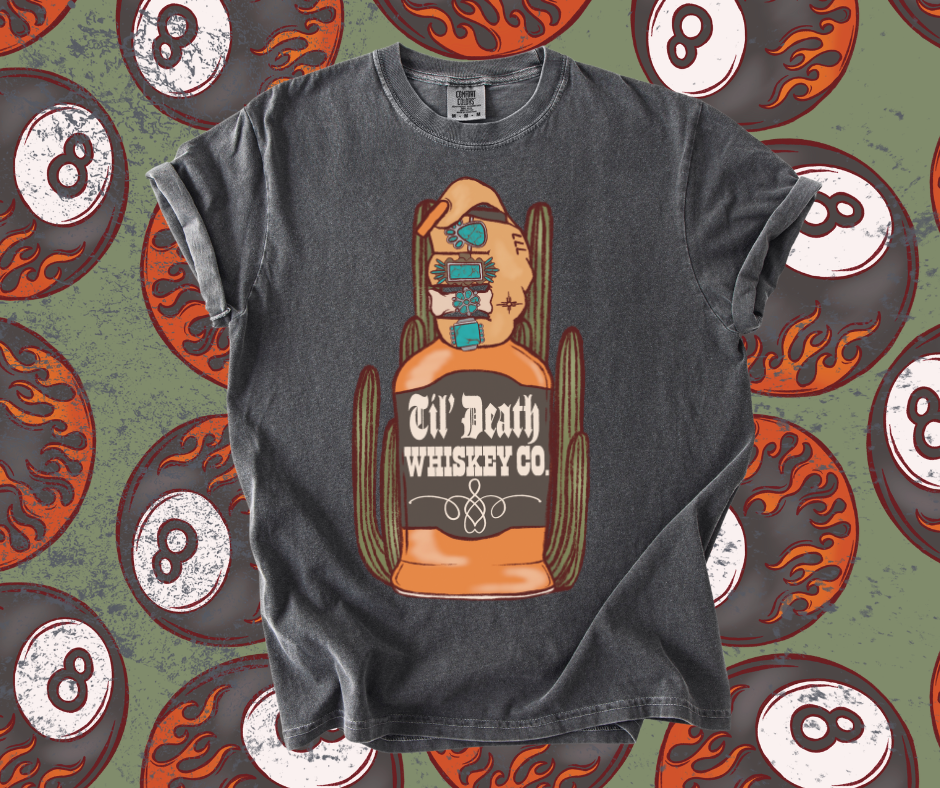 Til death whiskey tee