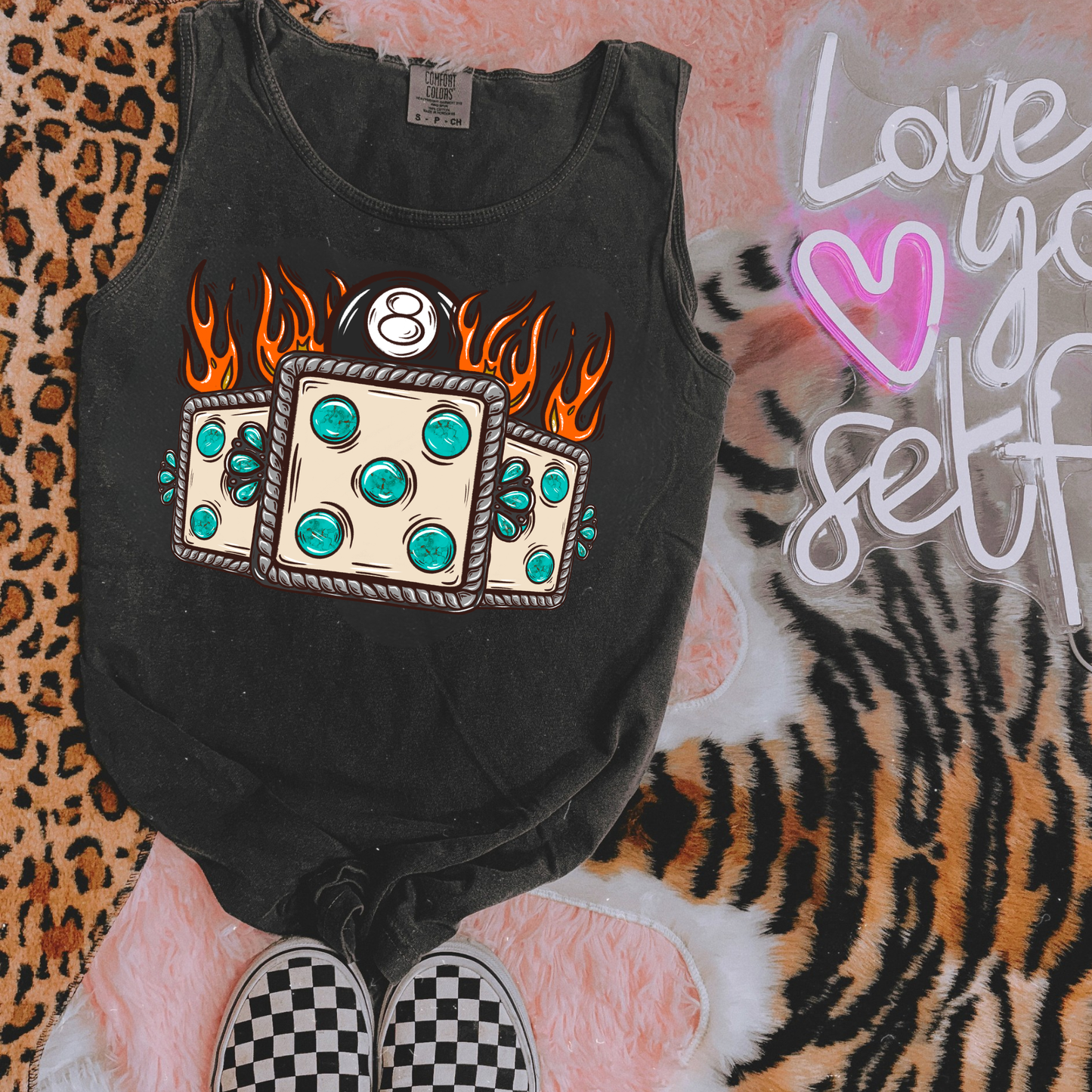 Flamin dice Tank