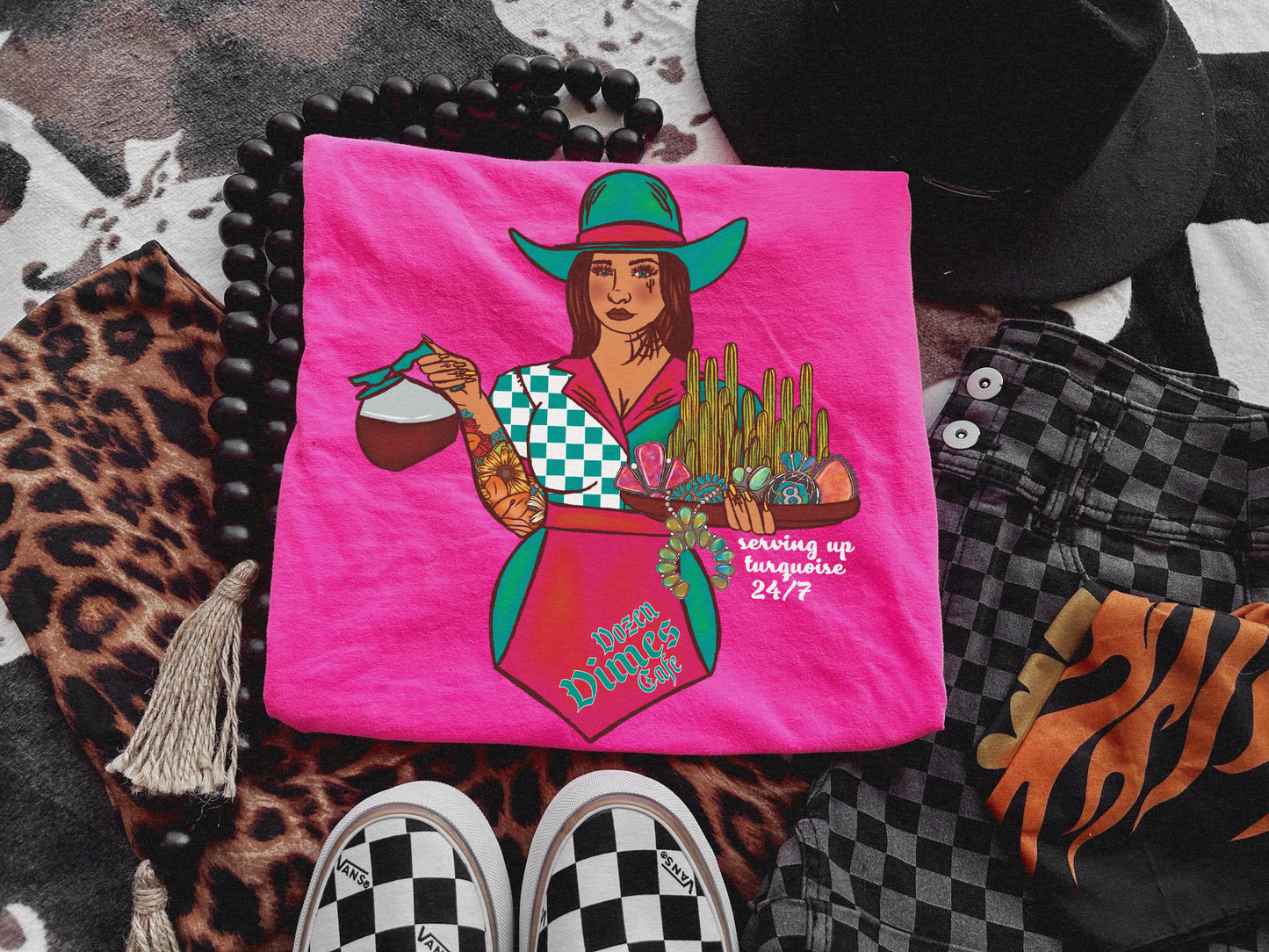 Serving up Turquoise 24/7 tee