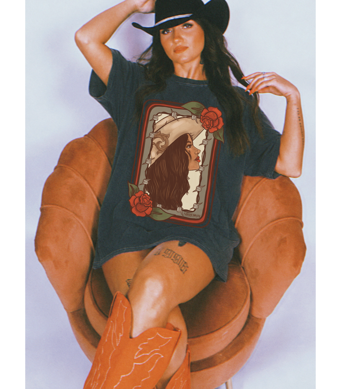 Barbwire Babe tee