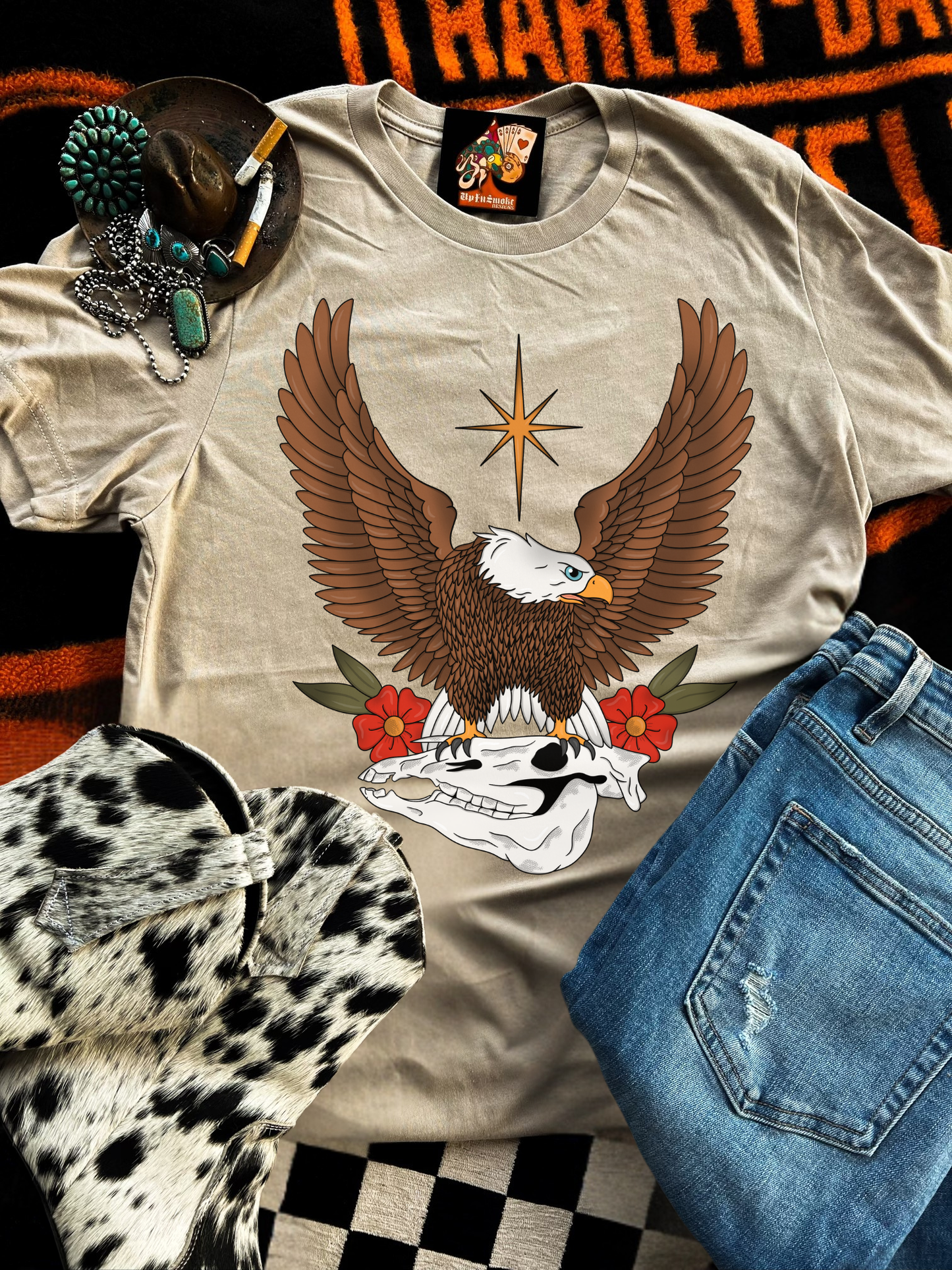 Eagle Horse skull tee