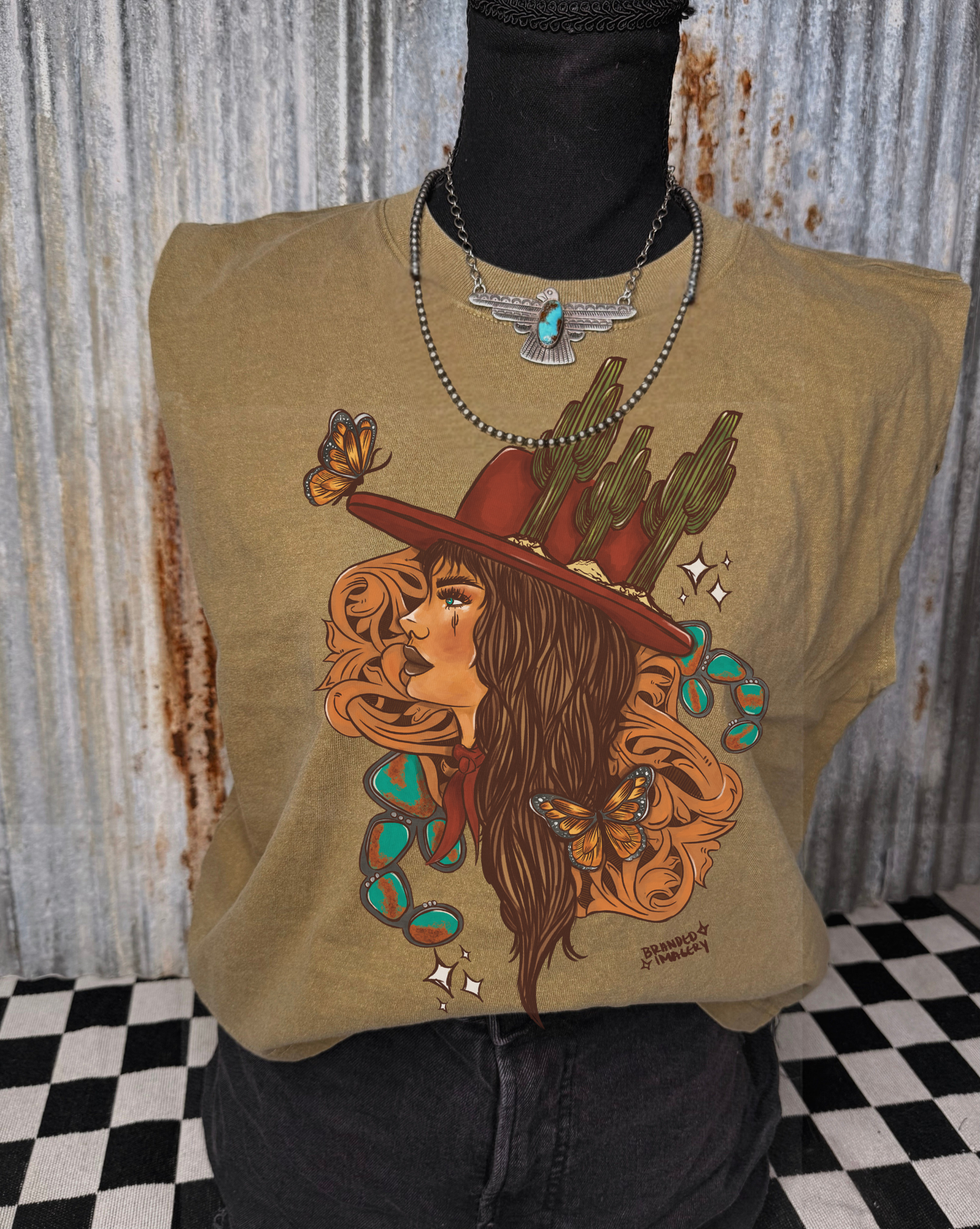 Butterfly season muscle tee