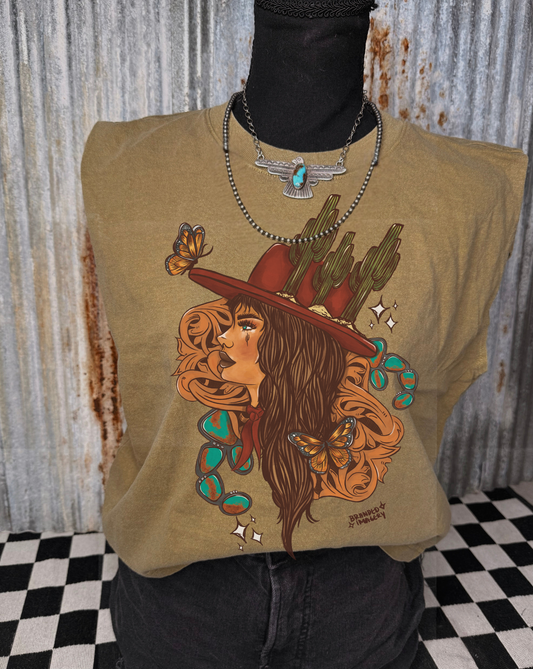 Butterfly season muscle tee