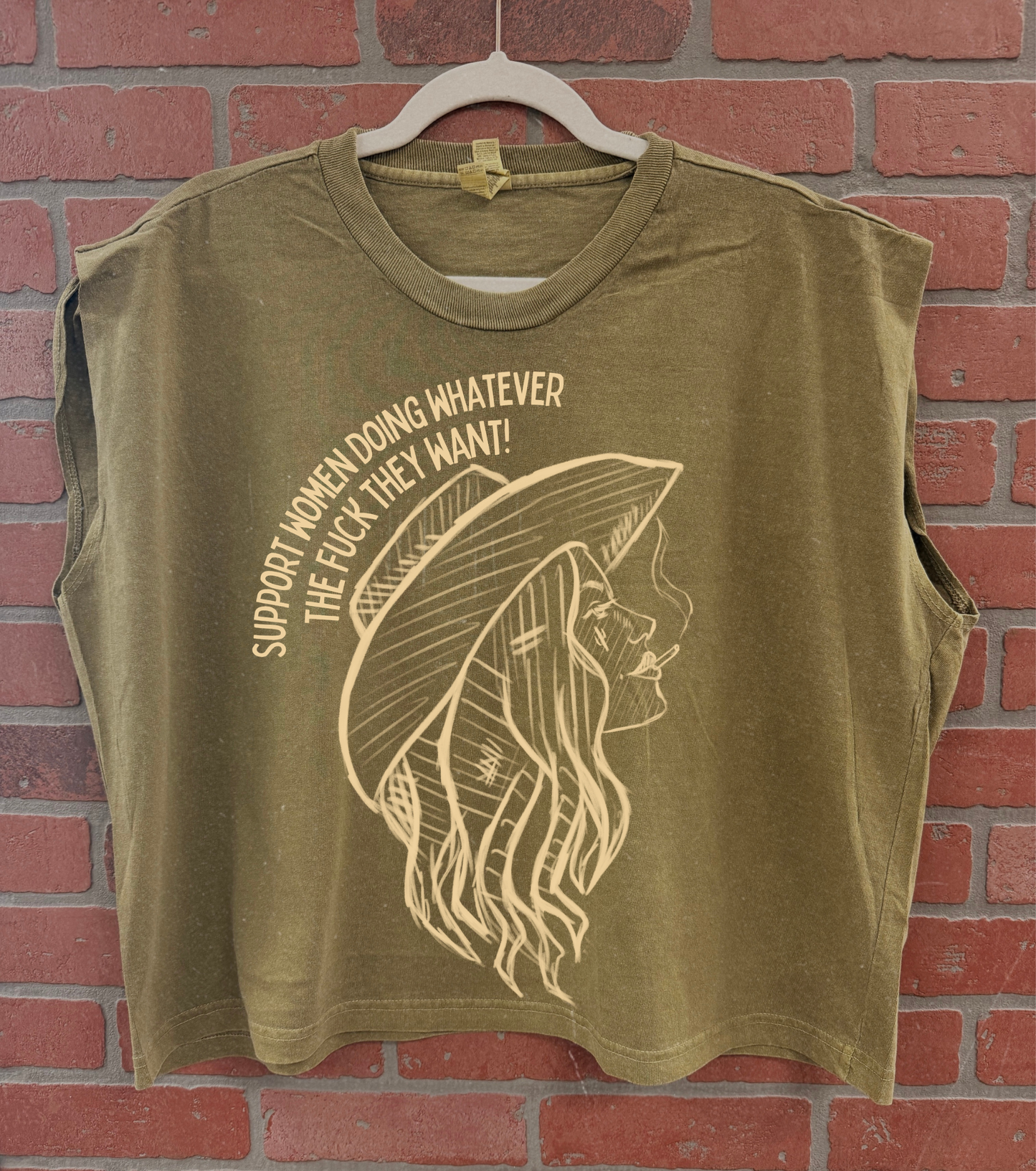 Support women doing whatever muscle tee
