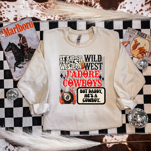 J'Adore Cowboys Crewneck
