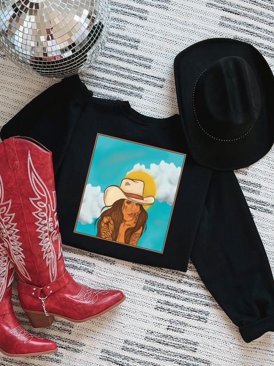 Waiting On A Cowboy Crewneck
