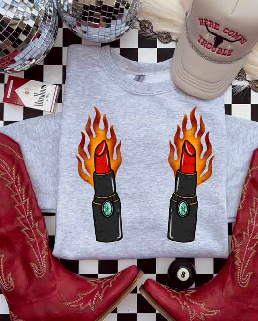 Spicy Lipstick Crewneck
