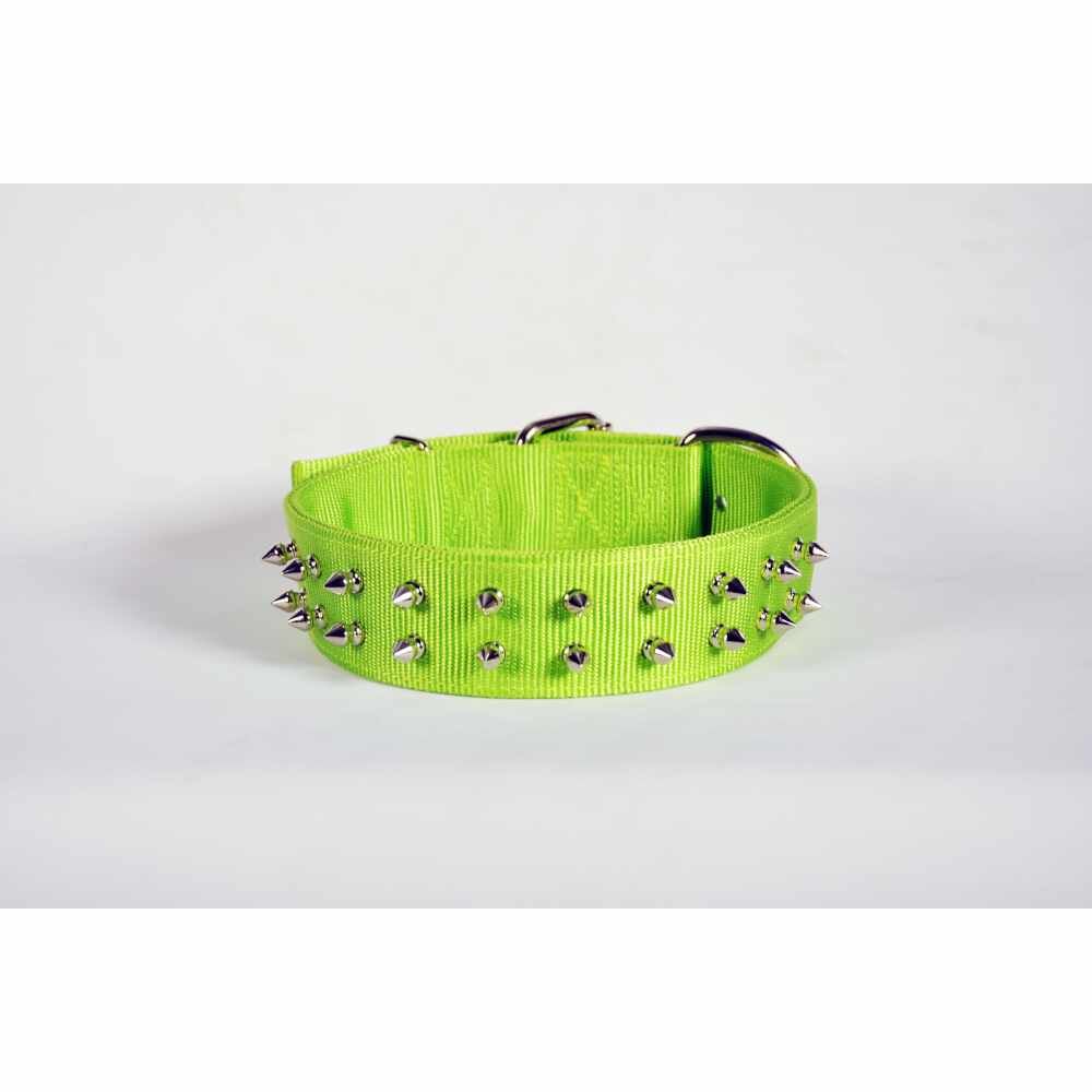 16'' PET COLLAR- NEON YELLOW -SPIKE