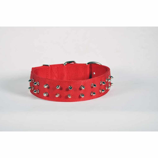 16''PET COLLAR - RED- SPIKE