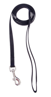 1" DOUBLE LAYER NYLON LEASH 6' BLACK