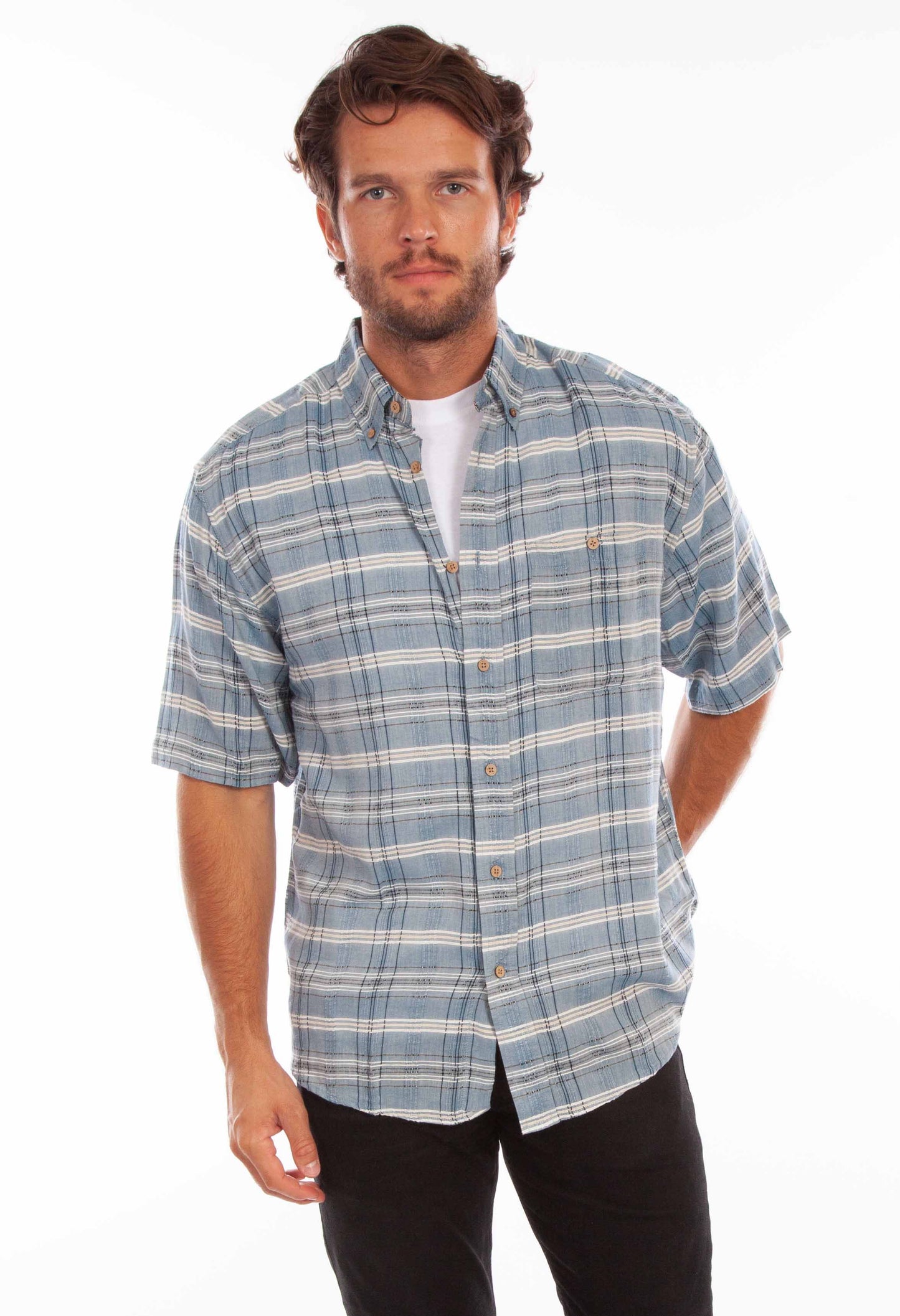 Worn Out's Plaid S/s Shirt - WO001