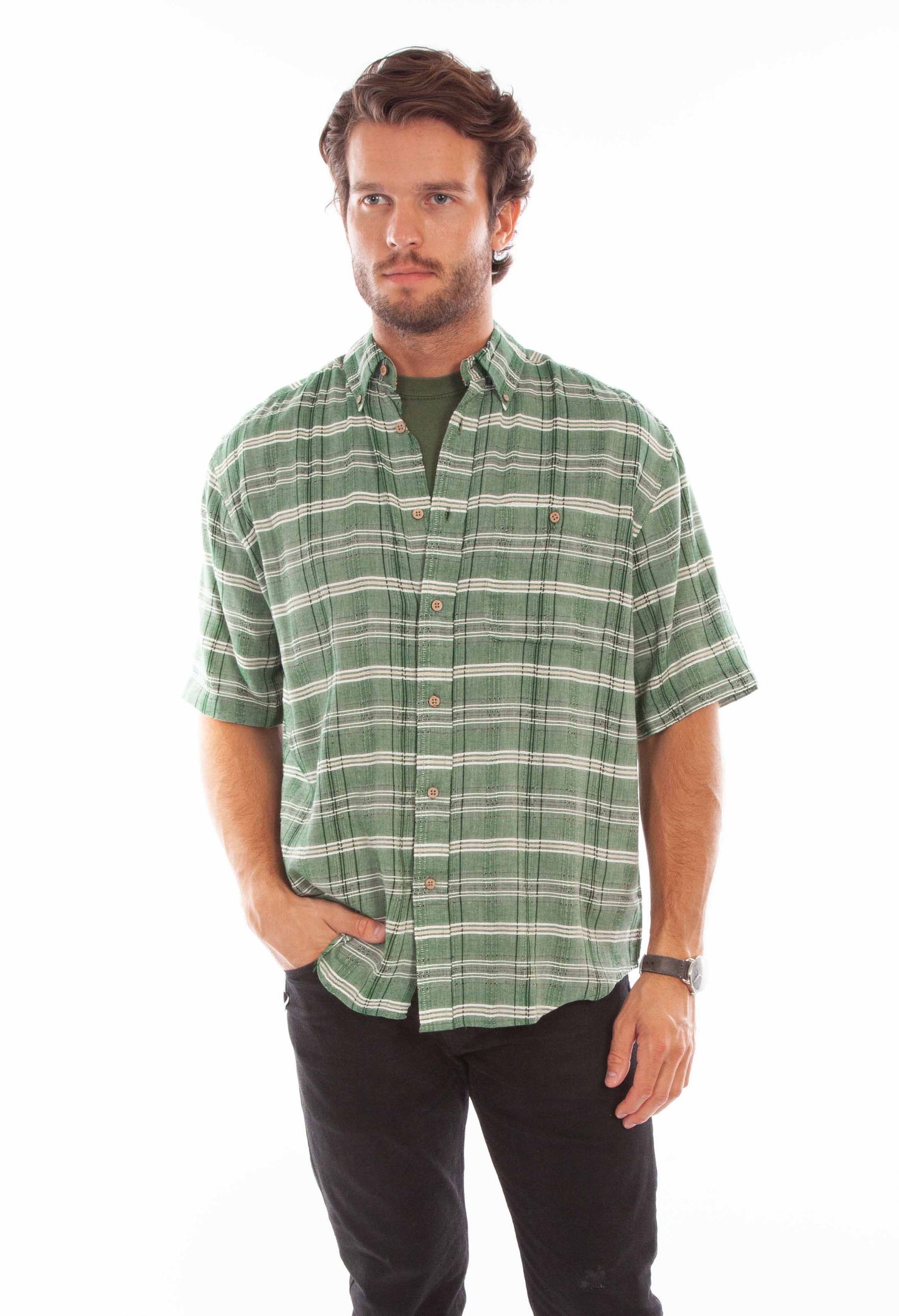 Worn Out's Plaid S/s Shirt - WO001
