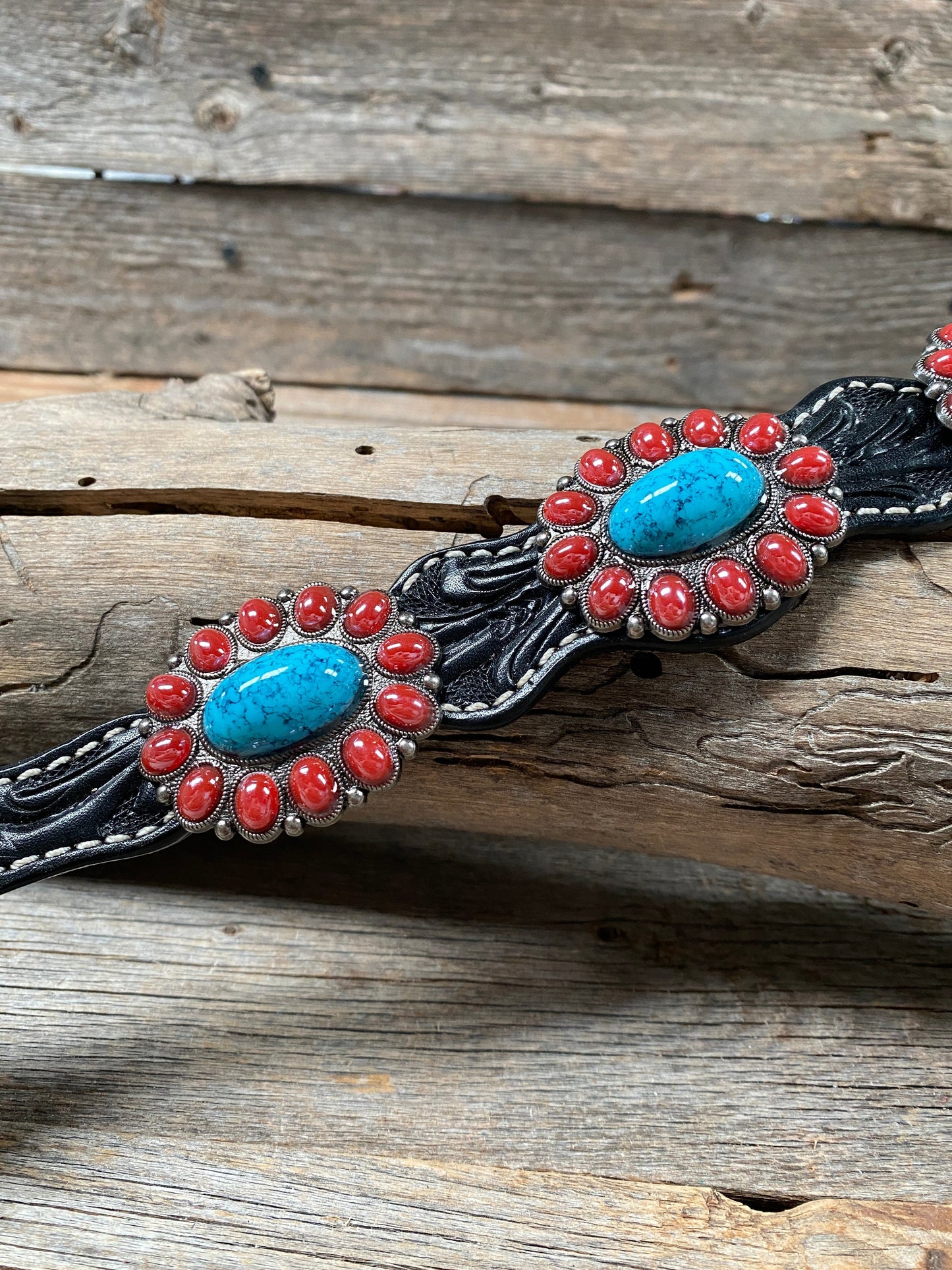 Black Floral Wither Strap #WS1006