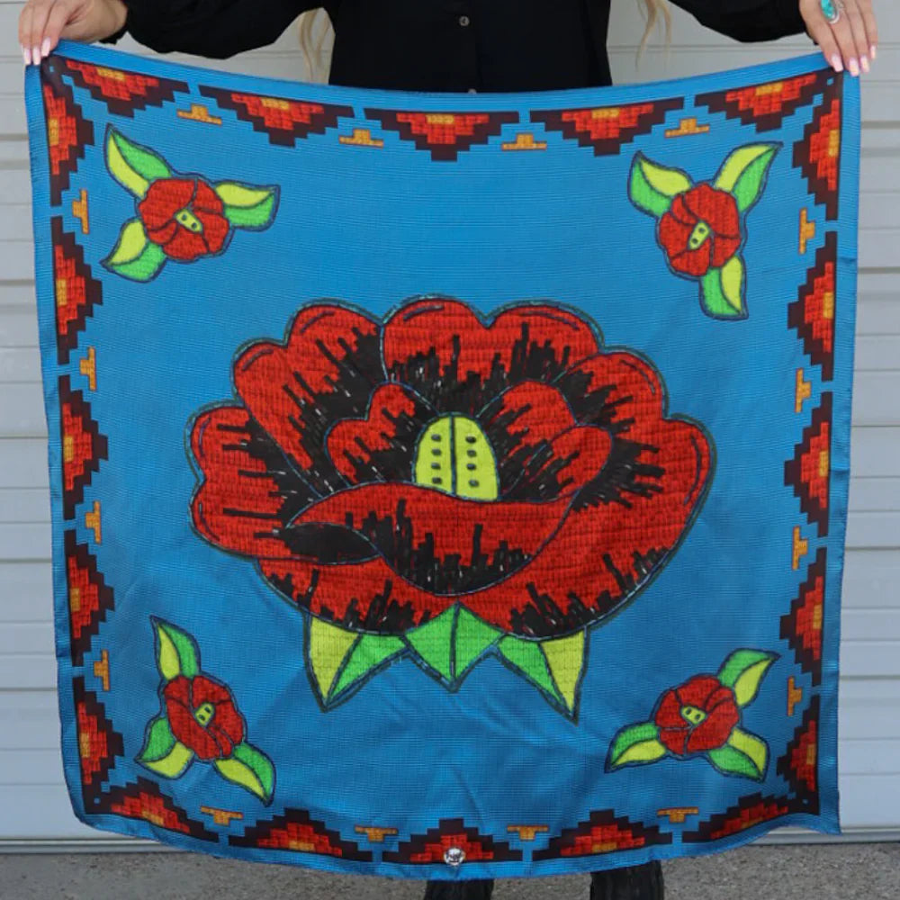 War of the Roses Long Scarf - Turquoise
