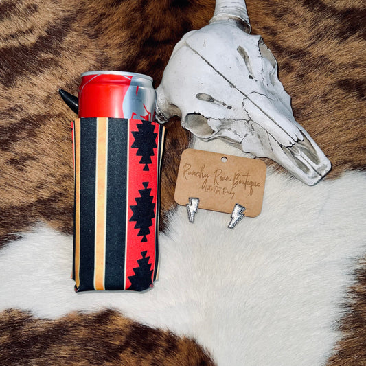 Western Aztec Slim Can Koozie