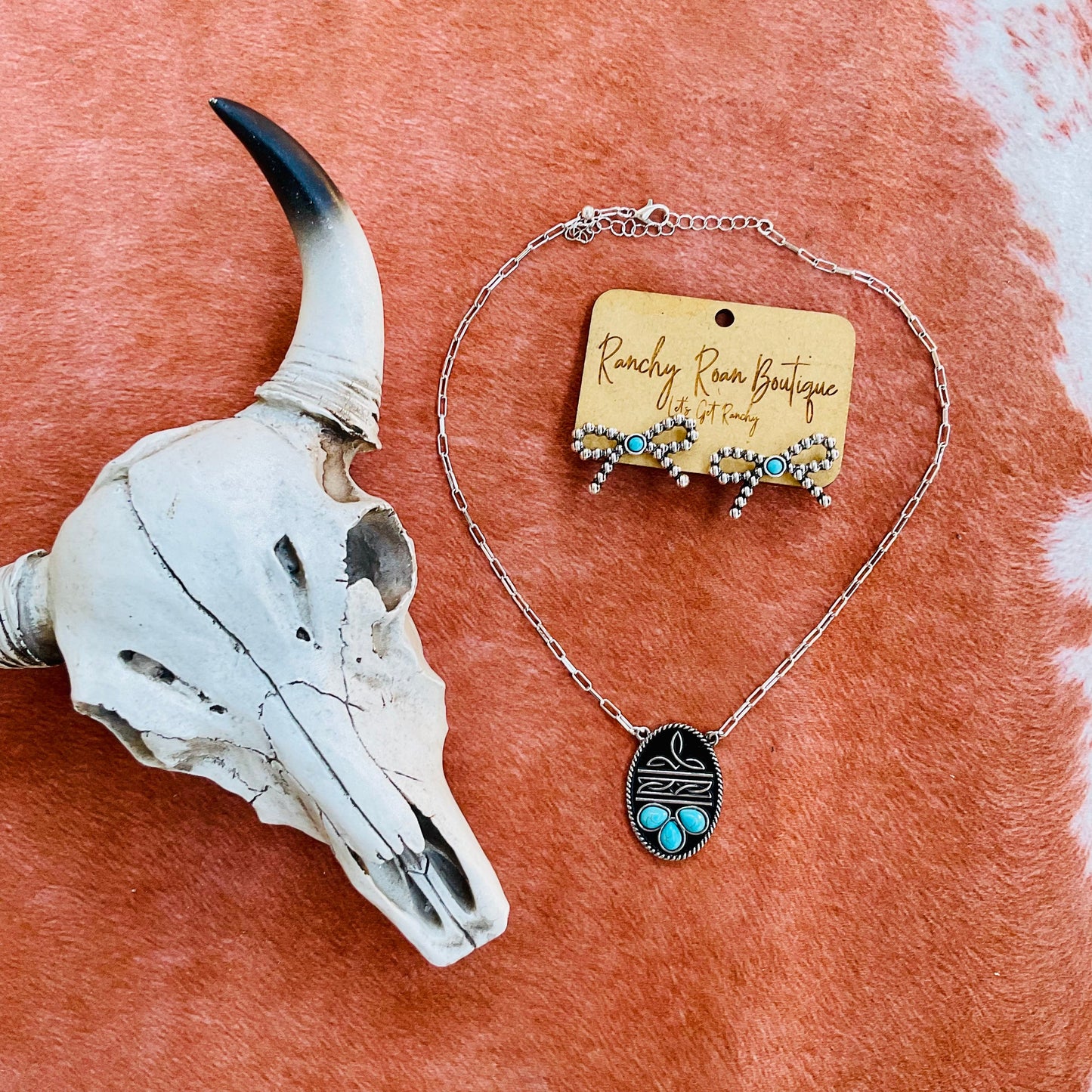 Western Boot Stitch Pendant Necklace