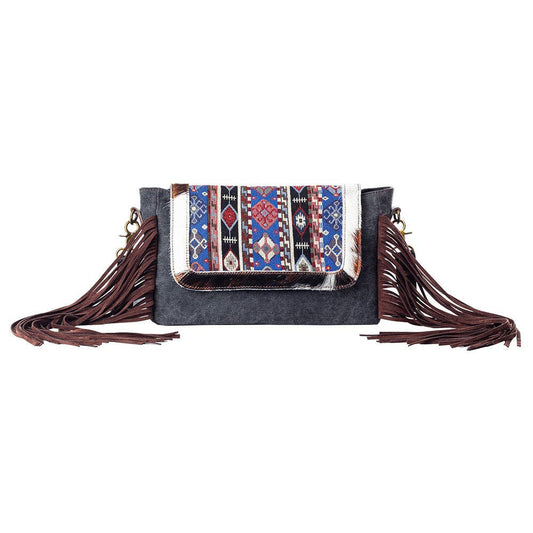Magnum’s Tome Western Hair-On Cowhide Shoulder Bag with Fringe