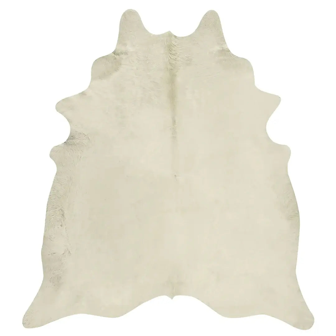White Brazilian Cowhide Rug: XL