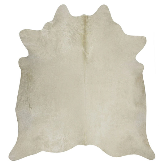 White Brazilian Cowhide Rug: XXL