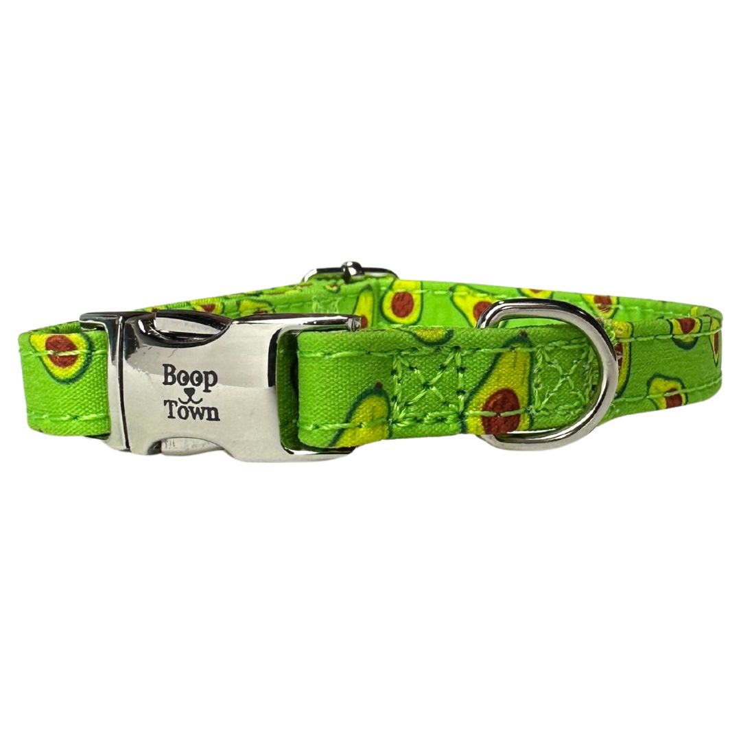 Boop Town Durable Soft Cotton Dog Collar With Nylon Core Quick Release Metal Buckle Adjustable for Girls Boys Small Medium Large Comfortable Pet Products Reduces Hair Matting Gold Tone Zinc Alloy Hardware