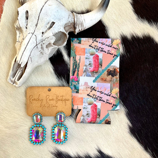 You Were Wild Once Slim Can Western Koozie