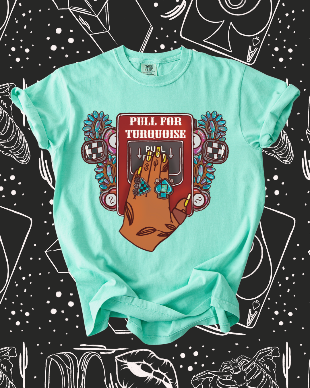 Pull for Turquoise tee
