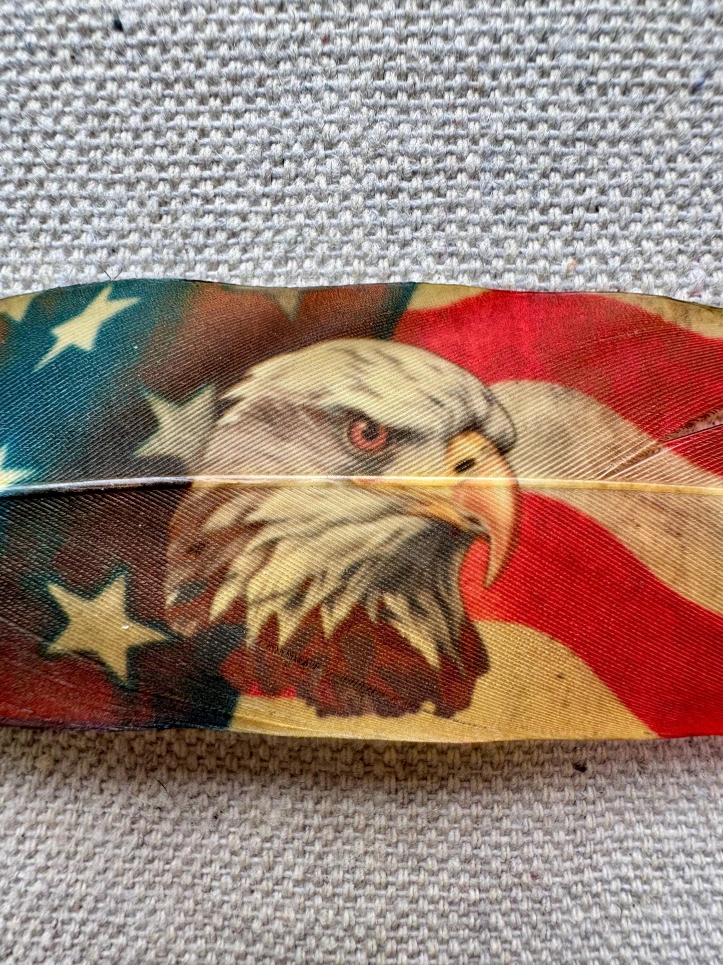 Patriotic Flag Western Hat Feather