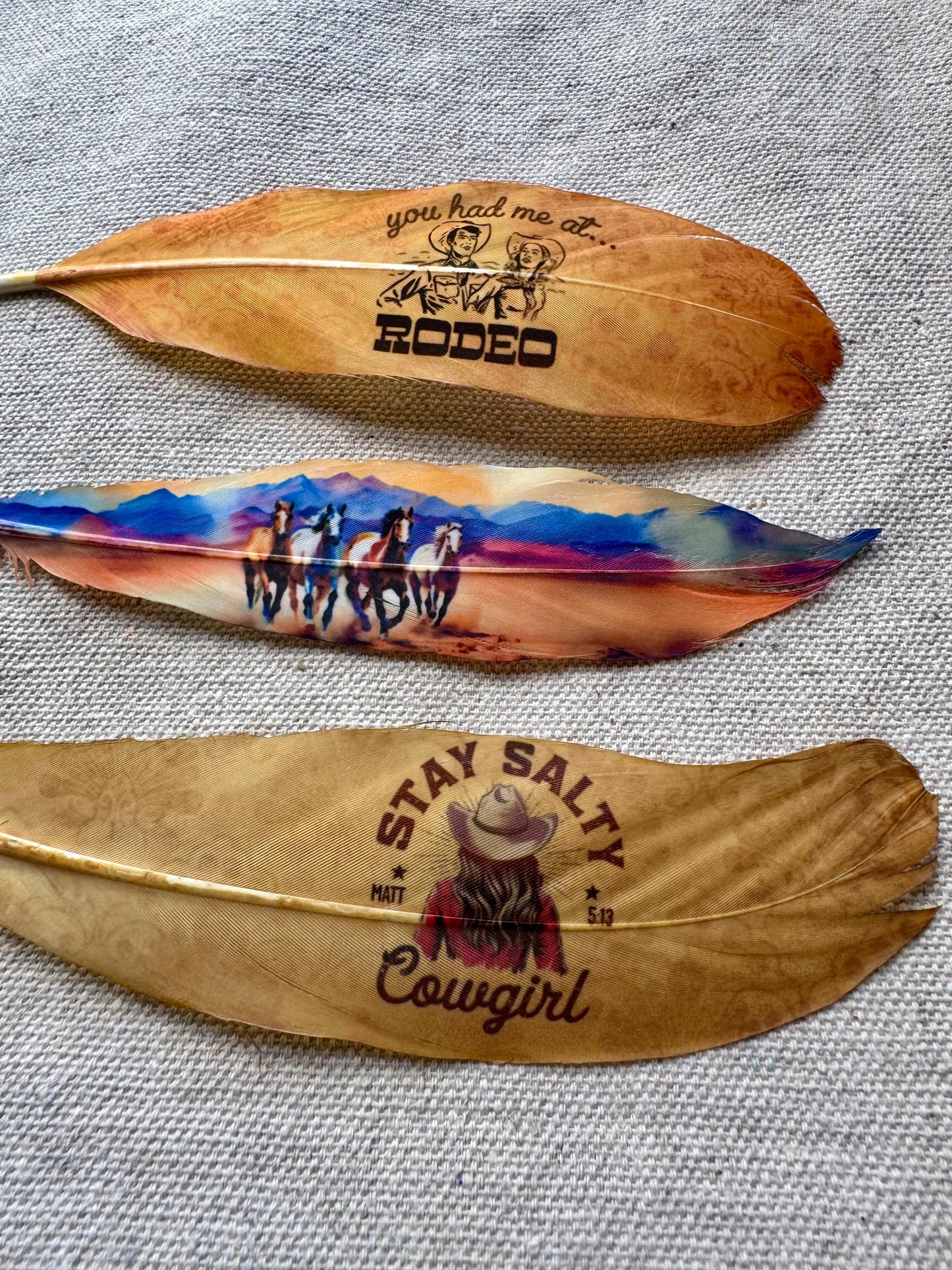 Stay Salty Cowgirl Western Hat Feather