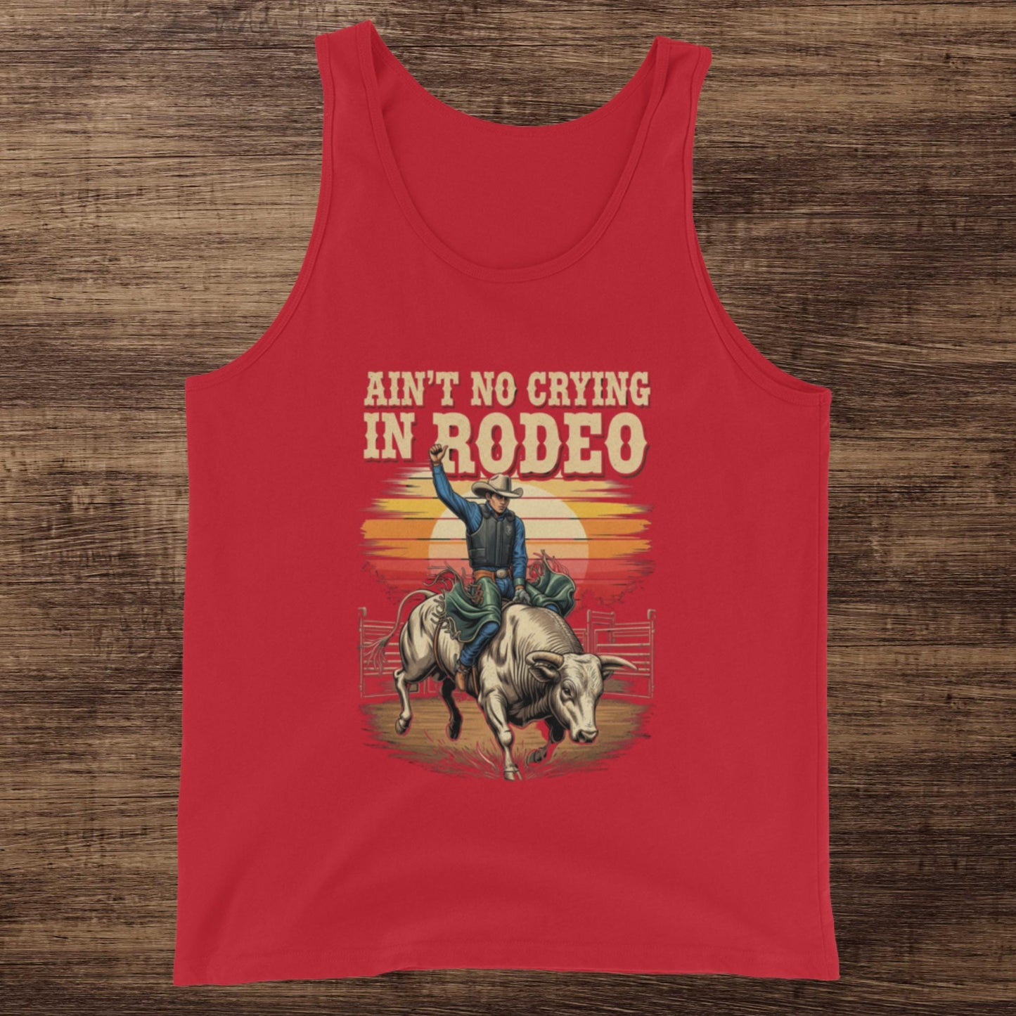 Ain't No Crying In Rodeo Graphic Tank Top
