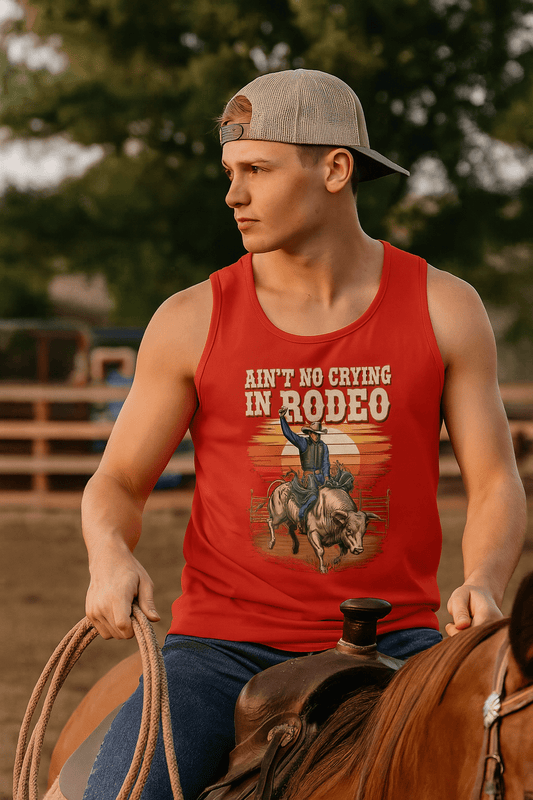 Ain't No Crying In Rodeo Graphic Tank Top