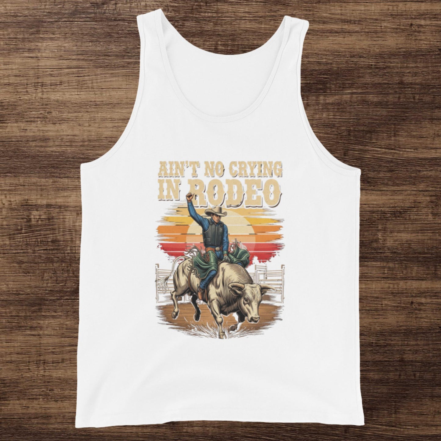 Ain't No Crying In Rodeo Graphic Tank Top