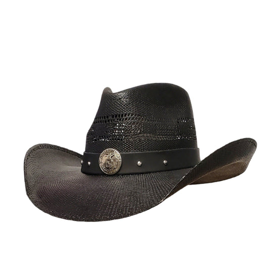 AIR FORCE HEROES BLACK SHANTUNG STRAW 213
