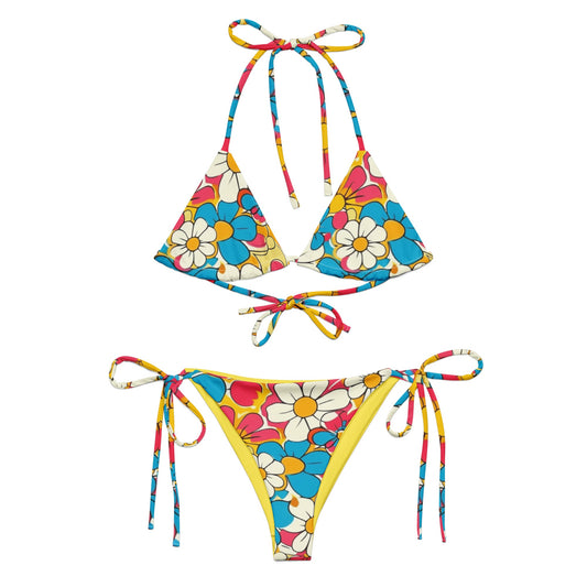 Yeehaw Flower Child Retro String Bikini