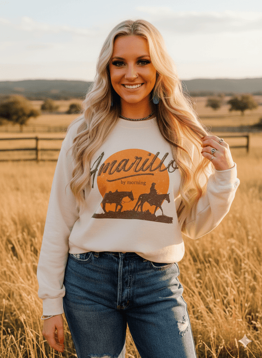 Amarillo by Mornin' Western Graphic Sweatshirt