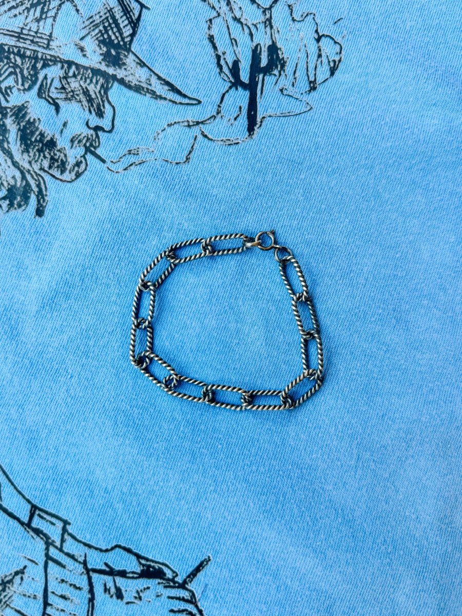 Aspen Silver Rope Chain Bracelet