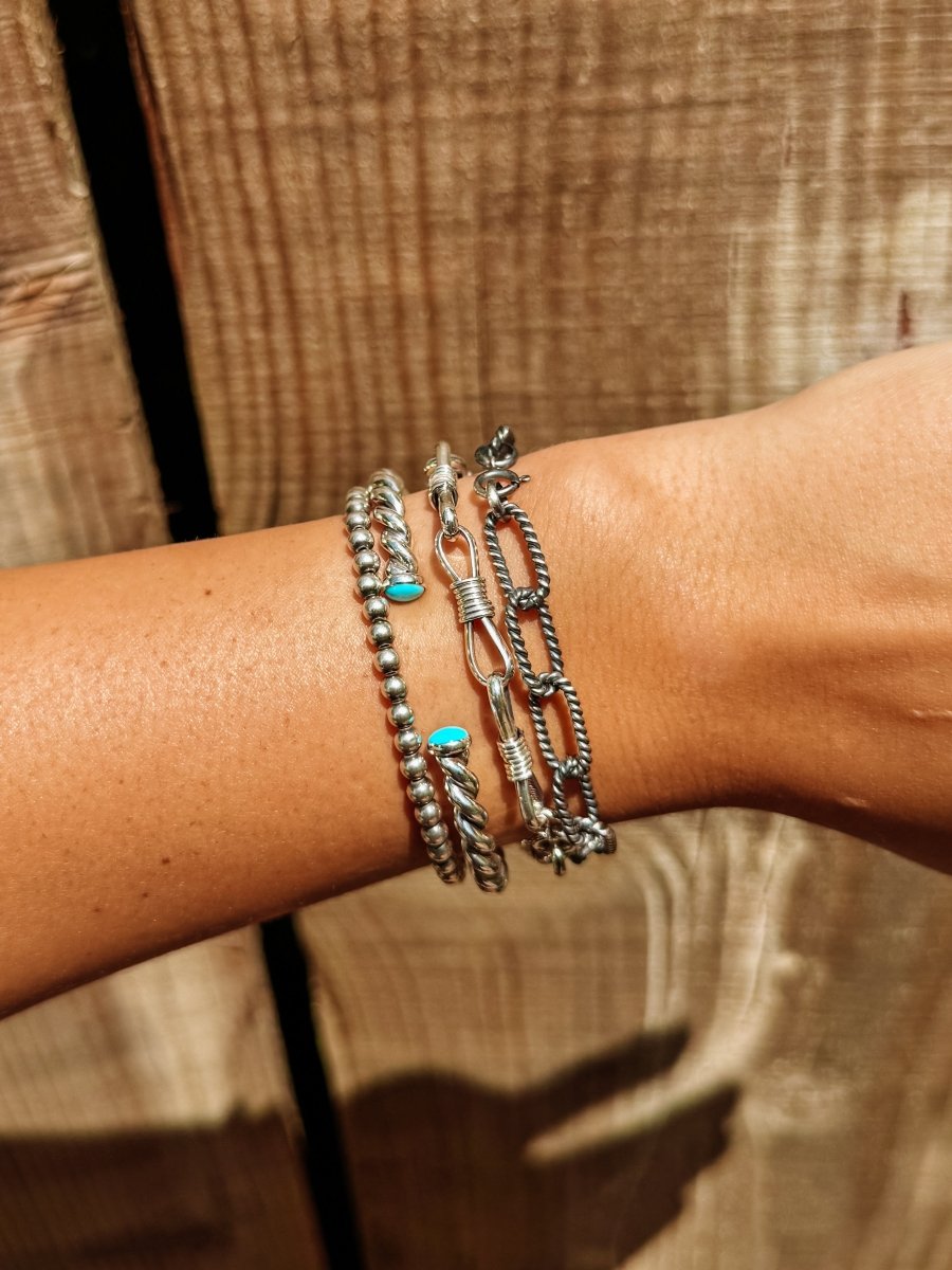 Aspen Silver Rope Chain Bracelet