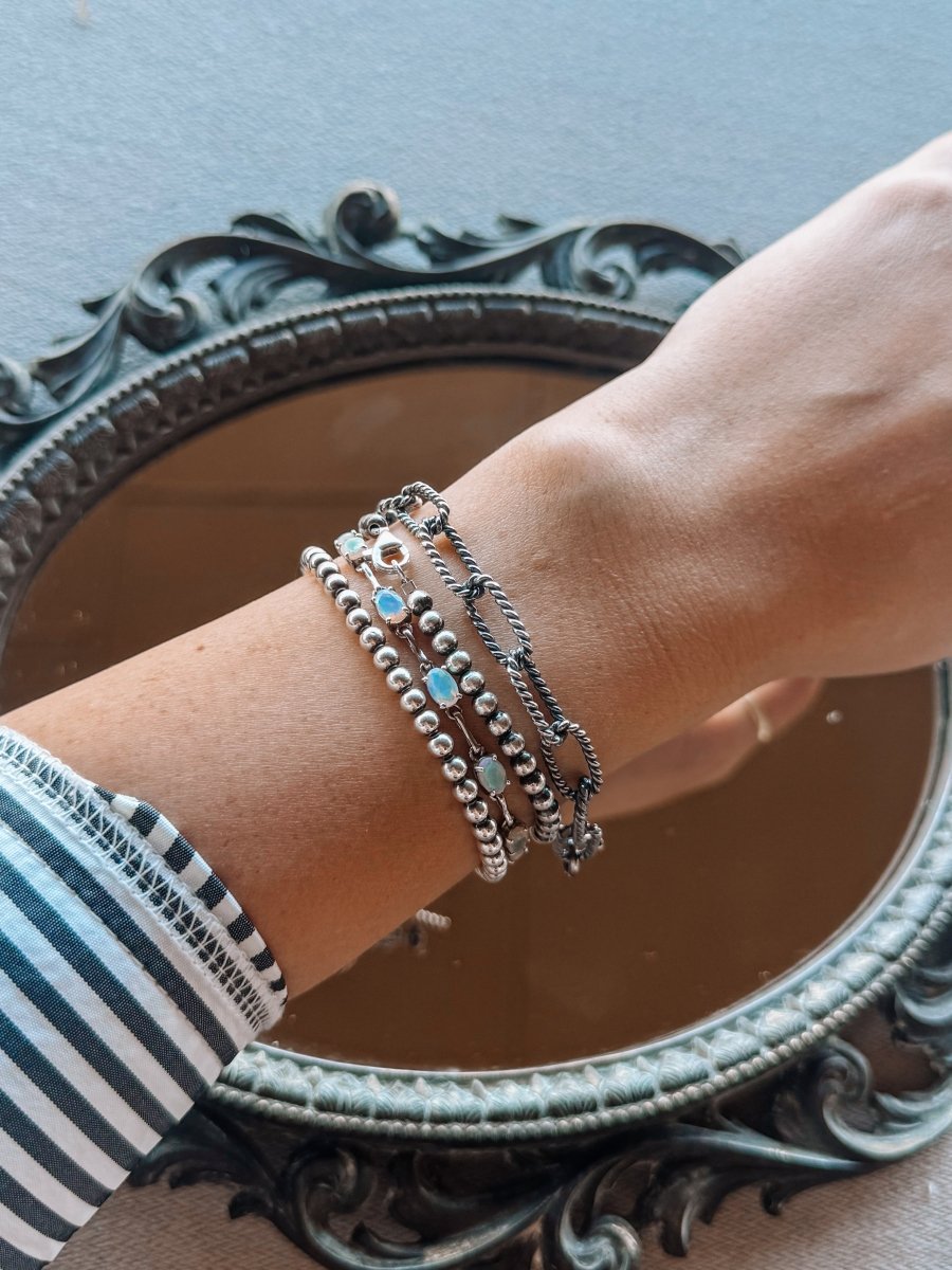 Aspen Silver Rope Chain Bracelet