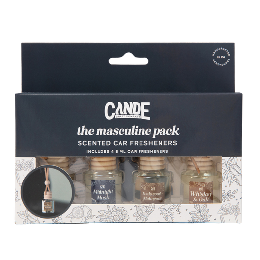 Masculine 4 Pack Scented Car Fresheners Bundle