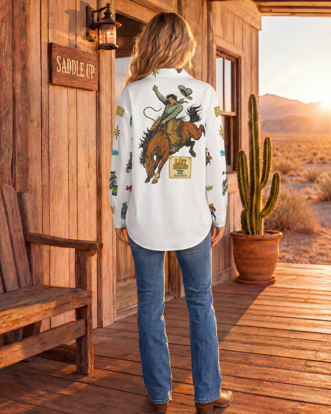 Baha Ranch The Last Roundup Button Up Blouse