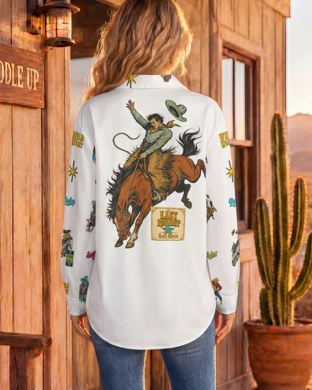 Baha Ranch The Last Roundup Button Up Blouse