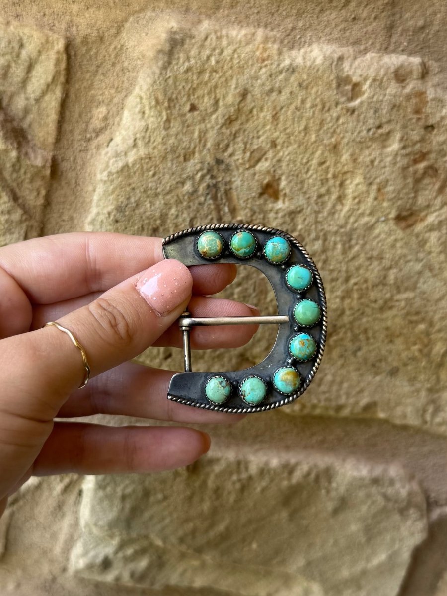 Barn Sour Turquoise Belt Buckle - 2